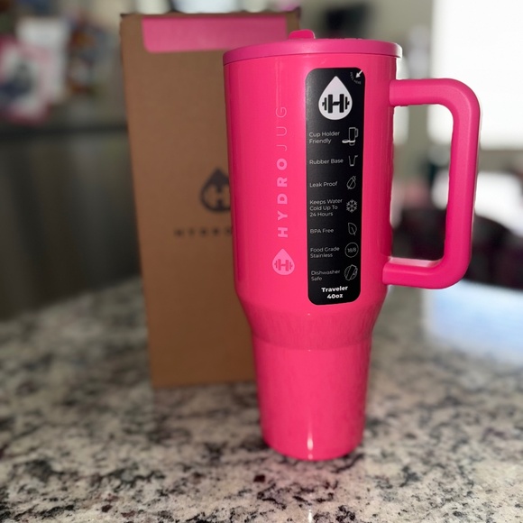 SOLD | HydroJug Traveler 40oz Shiny Neon Flare Pink Limited Edition - Picture 2 of 6